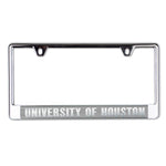 Wholesale-Houston Cougars FROSTED Lic Plate Frame B/O Printed