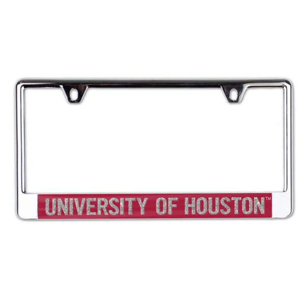 Wholesale-Houston Cougars GLITTER LETTERS Lic Plt Frame B/O Metallic