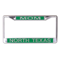 Wholesale-North Texas Mean Green GLITTER LETTERS Lic Plt Frame S/L Metallic