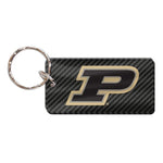 Wholesale-Purdue Boilermakers CARBON Keychain Rectangle