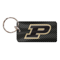 Wholesale-Purdue Boilermakers CARBON Keychain Rectangle