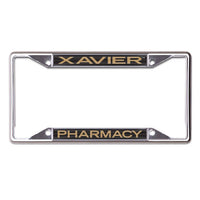 Wholesale-Xavier of LA Gold XAVIER OF LOUISIANA PHARMACY Lic Plt Frame S/S Printed