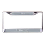 Wholesale-Yale Bulldogs SILVER Lic Plt Frame S/L Printed