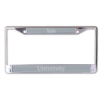 Wholesale-Yale Bulldogs SILVER Lic Plt Frame S/L Printed