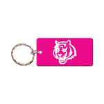 Cincinnati Bengals PINK Keychain Rectangle