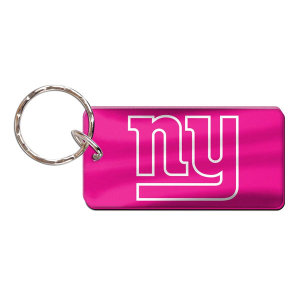 New York Giants PINK Keychain Rectangle
