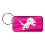 Detroit Lions PINK Keychain Rectangle