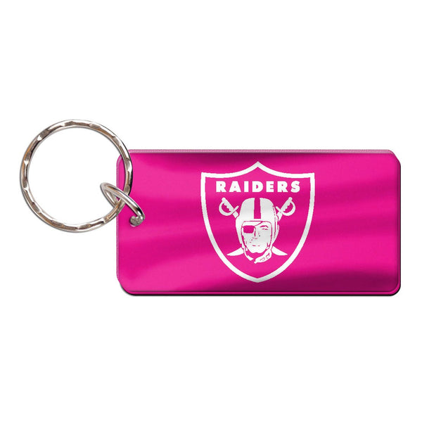 Las Vegas Raiders PINK Keychain Rectangle