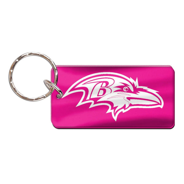 Baltimore Ravens PINK Keychain Rectangle