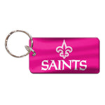 New Orleans Saints PINK Keychain Rectangle