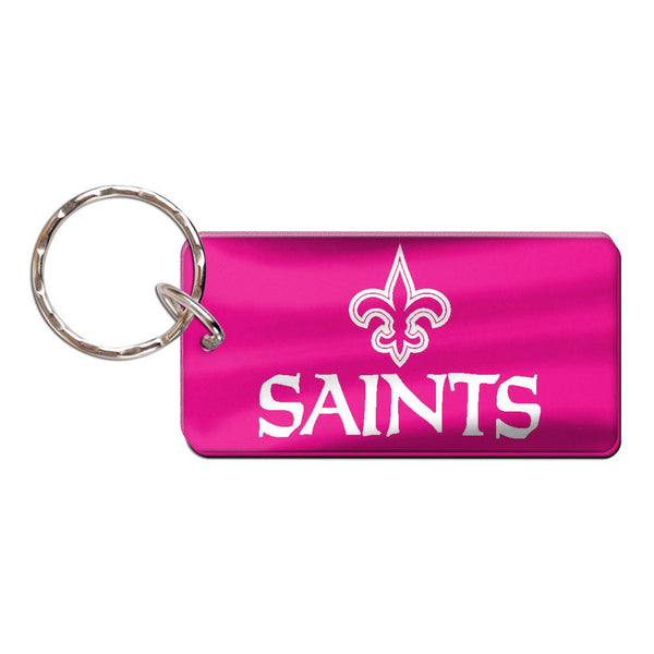 New Orleans Saints PINK Keychain Rectangle