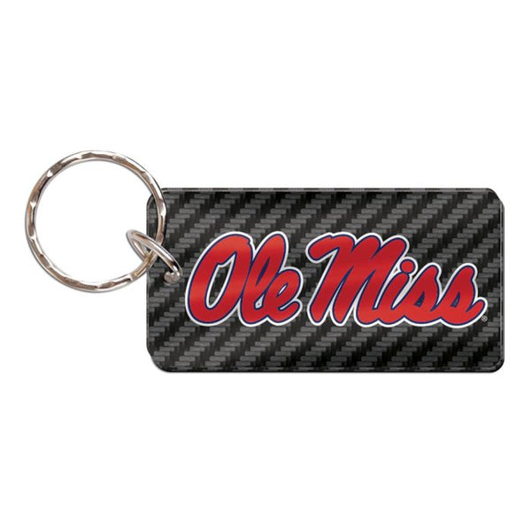 Wholesale-Ole Miss Rebels CARBON Keychain Rectangle