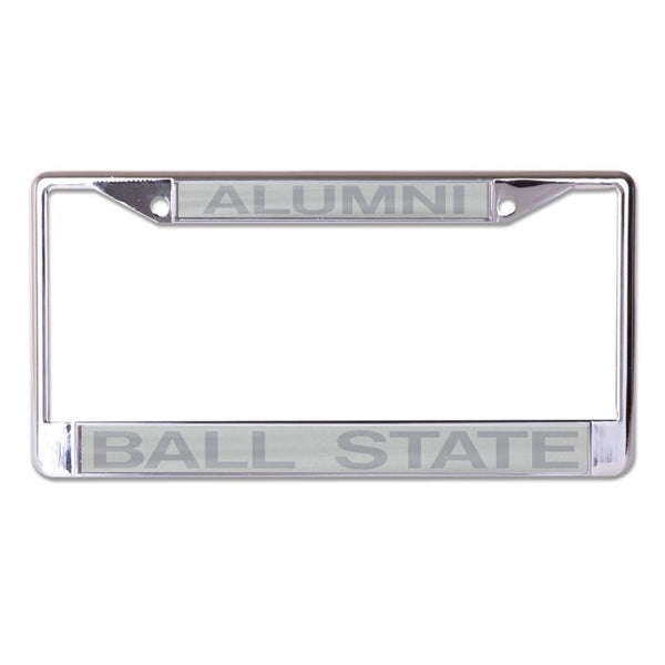 Wholesale-Ball State Cardinals FROSTED Lic Plt Frame S/L Printed