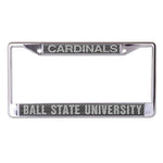 Wholesale-Ball State Cardinals CARBON Lic Plt Frame S/L Printed