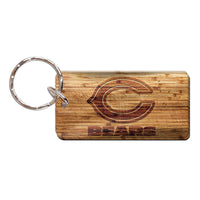 Chicago Bears WOOD Keychain Rectangle