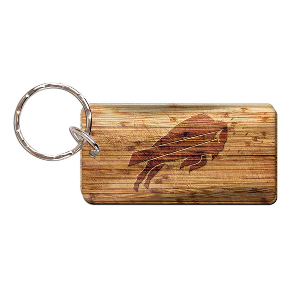 Buffalo Bills WOOD Keychain Rectangle