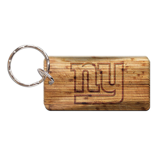 New York Giants WOOD Keychain Rectangle