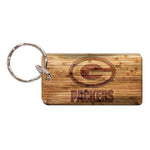 Green Bay Packers WOOD Keychain Rectangle