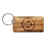 Pittsburgh Steelers WOOD Keychain Rectangle