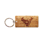 Houston Texans WOOD Keychain Rectangle