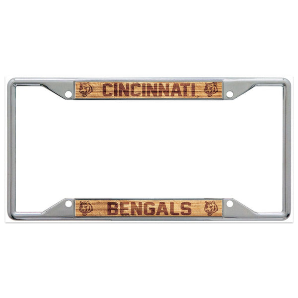 Cincinnati Bengals WOOD Lic Plt Frame S/S Printed
