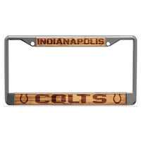 Indianapolis Colts WOOD Lic Plt Frame S/L Printed
