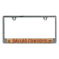 Dallas Cowboys WOOD Lic Plate Frame B/O Printed