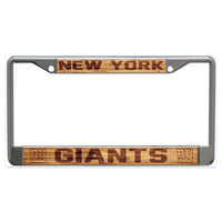 New York Giants WOOD Lic Plt Frame S/L Printed