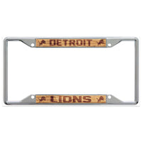 Detroit Lions WOOD Lic Plt Frame S/S Printed