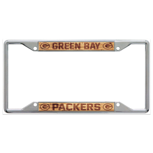 Green Bay Packers WOOD Lic Plt Frame S/S Printed