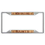 New Orleans Saints WOOD Lic Plt Frame S/S Printed