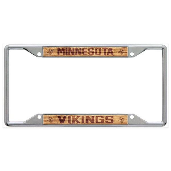 Minnesota Vikings WOOD Lic Plt Frame S/S Printed