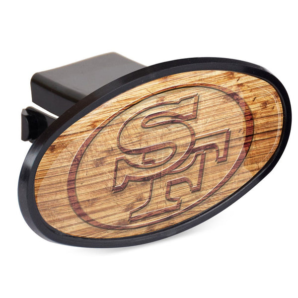 San Francisco 49ers WOOD Oval 2" Hitch Receiver