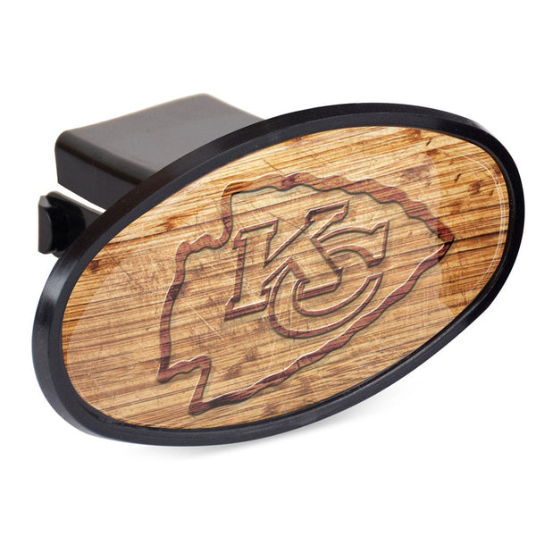 Kansas City Chiefs WOOD Oval 2" Hitch Receiver