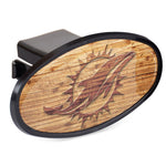 Miami Dolphins WOOD Oval 2" Hitch Receiver