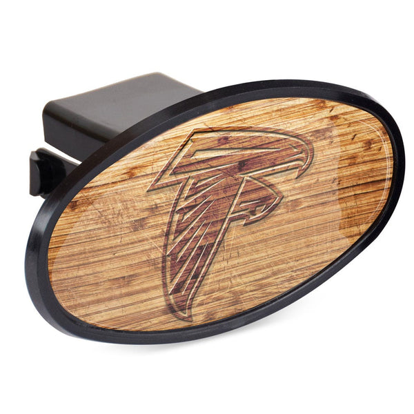 Atlanta Falcons WOOD Oval 2" Hitch Receiver