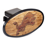 Detroit Lions WOOD Oval 2" Hitch Receiver