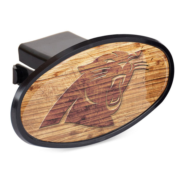 Carolina Panthers WOOD Oval 2" Hitch Receiver
