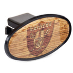 Las Vegas Raiders WOOD Oval 2" Hitch Receiver