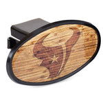 Houston Texans WOOD Oval 2" Hitch Receiver