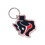 Houston Texans STATE SHAPE Keychain Freeform