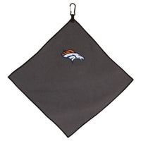 Denver Broncos Towel - Grey Microfiber 15" x 15"
