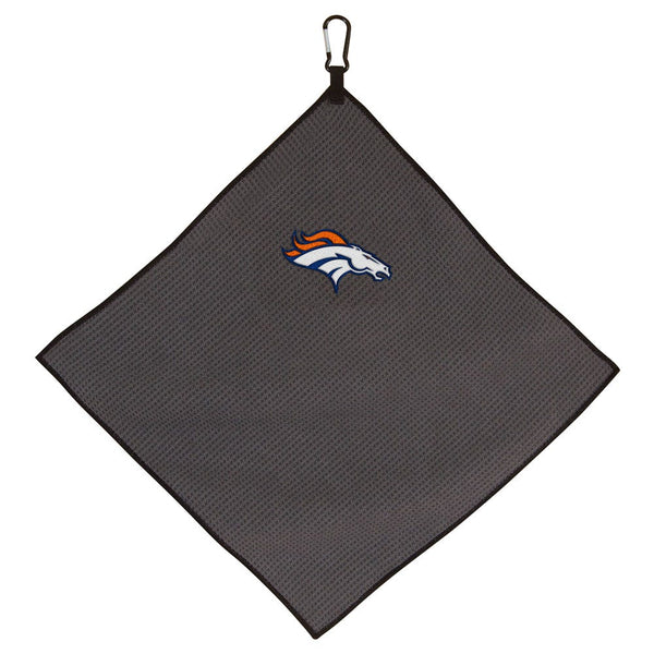 Denver Broncos Towel - Grey Microfiber 15" x 15"