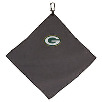 Green Bay Packers Towel - Grey Microfiber 15" x 15"