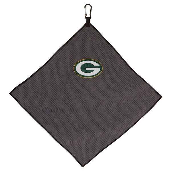 Green Bay Packers Towel - Grey Microfiber 15" x 15"