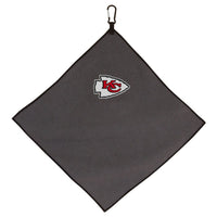 Kansas City Chiefs Towel - Grey Microfiber 15" x 15"
