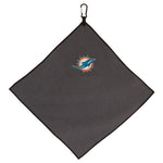 Miami Dolphins Towel - Grey Microfiber 15" x 15"