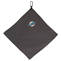 Miami Dolphins Towel - Grey Microfiber 15" x 15"