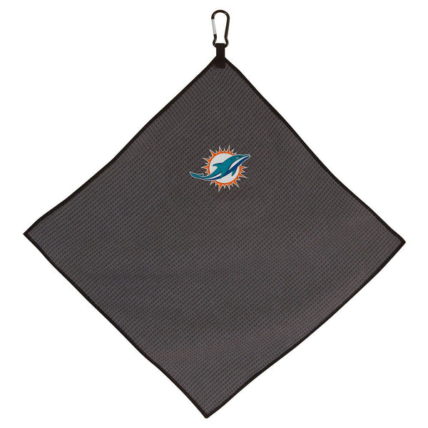 Miami Dolphins Towel - Grey Microfiber 15" x 15"