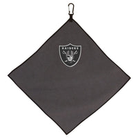 Las Vegas Raiders Towel - Grey Microfiber 15" x 15"